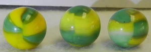 #19845m Vintage Group of 3 Nice Marble King Girl Scout Marbles .62 to .64 In - Picture 1 of 12
