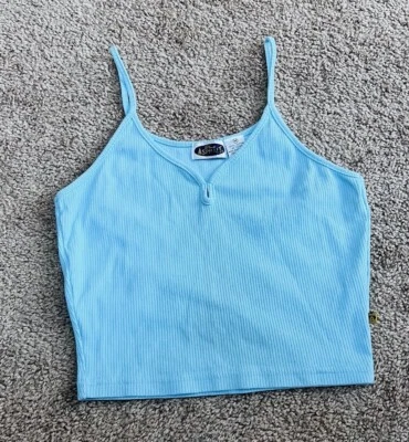 Camiseta sin mangas acanalada azul asfalto bebé  Foto 1 de 2