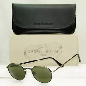 Giorgio Armani 1997 Vintage Sunglasses Gunmetal Glass Lens Round Metal 652 722 - Picture 1 of 12