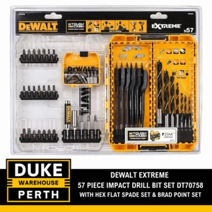 DeWalt EXTREME 57 Piece Impact Drill Bit Set Flat Spade Bit Brad Point PZ PH TX - Picture 1 of 1