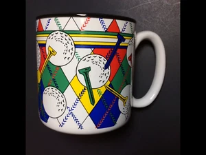 1992 FIB Flowers Inc Coffee Mug Golf Ball Tees Cup EXCELLENT Vintage #678100 - Picture 1 of 7