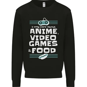Anime Video Games & Food Funny Kids Sweatshirt Jumper - Picture 1 of 12