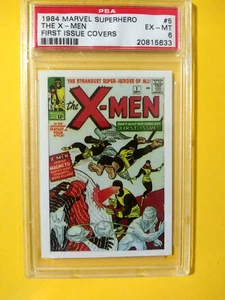 THE X-MEN 1984 Marvel Fantasy Comics Card # 5 PSA Grade 6 First Issue Covers - Picture 1 of 2