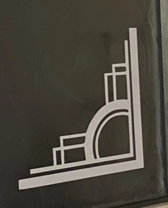 Coppia Adesivi Autoadesivi Stile Art Deco 100mm Decalcomanie Angolo Stile ART DECO #8 Autoadesivi - Foto 1 di 1
