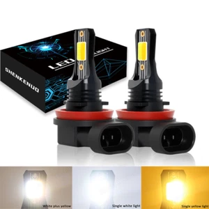 White Yellow H11 H16 LED Fog Light Bulbs Bright 2x for Toyota Tacoma 2012-2023 - Foto 1 di 11