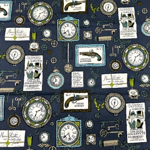 1 FQ Fat Quarter A Ghastlie Duel OOP Alexander Henry Baumwollstoff 18" x 21" - Bild 1 von 5