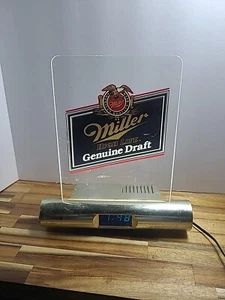 Miller High Life Genuine Draft Light Up Sign And LED Clock Works - Picture 1 of 5