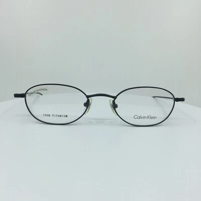New VINTAGE CALVIN KLEIN Eyeglasses CK 510 100% Titanium Matte Black 50mm Japan - Image 1 of 4