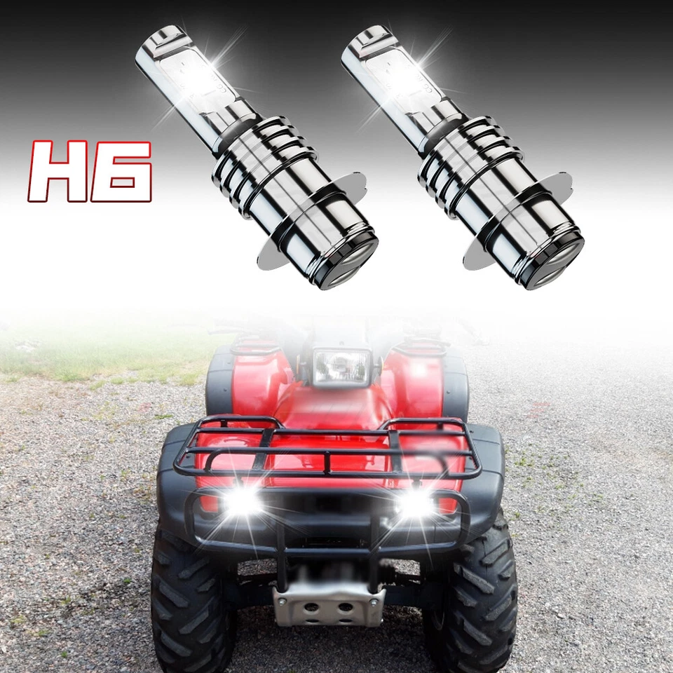 Kit faros LED H6M 6000K bombillas blancas para Honda Foreman 400 450 1997 1998-2004 Foto 1 de 4