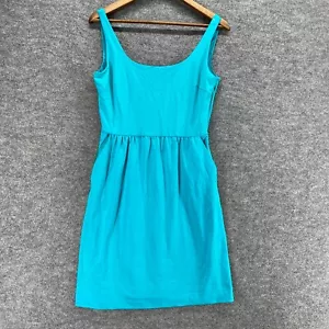Cynthia Rowley Dress Women 6 Blue Sheath Midi Sleeveless Lined Square Neck - Picture 1 of 10