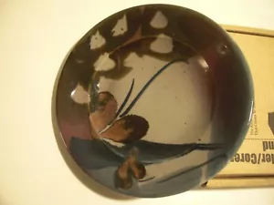EX John Freimarck Studio Vintage Kunsthandwerk Steinzeug Keramik 9" tiefe Schale SIGNIERT - Bild 1 von 10