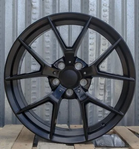18" 5X120 18x8 18x9 72.6 matt Black M3 STYLE Wheels Fit BMW 328 435 540 E90 F30 - Picture 1 of 3