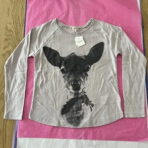 Bonpoint Girls Graphic Deer Shirt Long Sleeve 8 Years Cotton - Picture 1 of 4