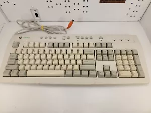 Vintage Gateway Wired PS/2 Computer Keyboard P/N: 7000985 Orange 6 Pin Connector - Picture 1 of 5