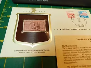 Historic Stamps 1953 Issue 3 cent Louisiana Purchase Sesquicentennial Stamp - Picture 1 of 3