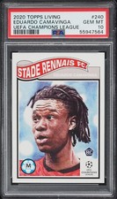 2020 - TOPPS LIVING SET - UCL - EDUARDO CAMAVINGA - ROOKIE - #240 -PSA 10 GEM MT