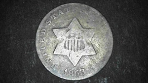 1853 - Three-Cent Silver, 3c #153 - Picture 1 of 6