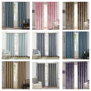 Par CLERANCE Listo Hecho Grueso Elegante Cortinas Apagón Anillo Térmico Superior Ojal - Imagen 1 de 34