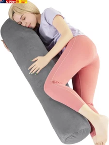 Body Pillow for Adults, Bolster Pillow with Removable Velvet Cover, Long round C - Picture 1 of 7