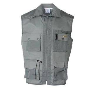 Vee and Kay Profi-Arbeitsweste Weste Grau/Grau by Giugiaro Design Größen S-XXL - Bild 1 von 3