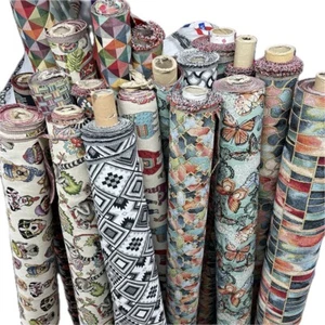 x10 Tapestry Fabric Mix Job Lot Curtain Upholstery Sofa Interior Patchwork 54" - Picture 1 of 3