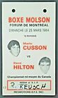 1984 Montreal Boxing Media Credentials Cusson Hilton Original Press Pass Vintage