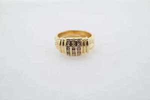 Estate Sale Yellow Gold Diamond Ring Size 6 Vintage Style 0.36 TCW - Picture 1 of 8