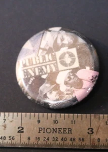 Public Enemy Vintage button Back Pin from the 70's & 80's 1" - Picture 1 of 2