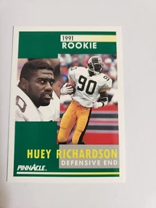 1991 Pinnacle Huey Richardson Rookie Pittsburgh Steelers #304 - Picture 1 of 2