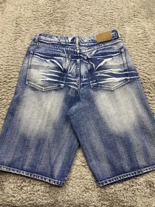 Vtg Brooklyn Xpress Shorts Men 38 Grudge Y2k Loose Baggy Hip Hop Skate 90s Denim - Picture 1 of 9