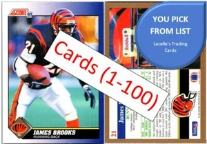 1991 Score Football Cards (1-100) - U-Pick From List - Picture 1 of 103