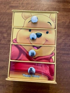 VTG 90s Winnie The Pooh Jewellery Trinket Storage Drawers Piglet Eeyore Tigger - Picture 1 of 10