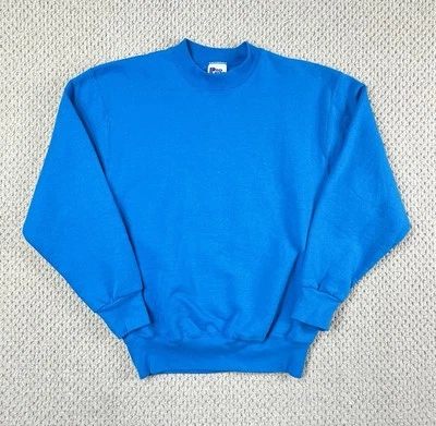 Sudadera Vintage Pro Player Adulto XL Eléctrica Azul Blanco Cuello Redondo Años 90 EE. UU. Foto 1 de 4