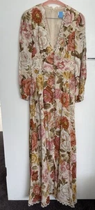 Zimmermann Floral Midi Dress Size 1 - Picture 1 of 3