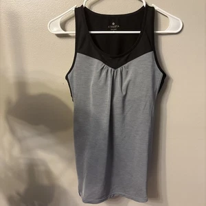 Athleta Supercharged Mesh Tank S Sport-BH Style 140861 grau schwarz Damen - Bild 1 von 3