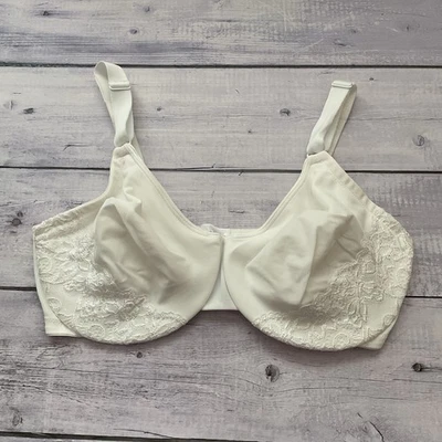 Olga Bra Womens 38DD White Underwire Lace 050010  - Image 1 of 4