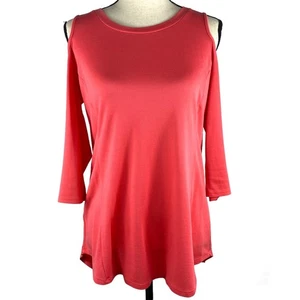 Olive & Oak Bluse Cold Shoulder Rundhals Langarm Rosa Freizeit Oberteil Damen Sm - Bild 1 von 11