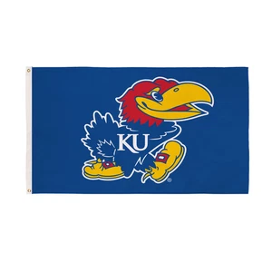 3'x5' Single Sided Flag w/ 2 Grommets, University of Kansas,17996 - Picture 1 of 2