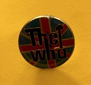 "Pin vintage de solapa pinback de metal para concierto de banda de rock de The Who 1""" - Imagen 1 de 1