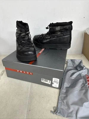 $790 Prada Cordón Camuflaje Senderismo Botines 39.5 EE. UU. 9.5 9 NUEVO Foto 1 de 4