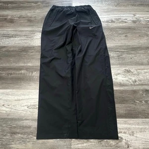 Nike Golf Storm Fit Black Gray Mens M Swoosh Windbreaker Baggy Performance Pants - Picture 1 of 14