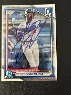 Josue DePaula signed autograph 2024 Bowman Chrome baseball card  BCP12 d - Image 1 of 2