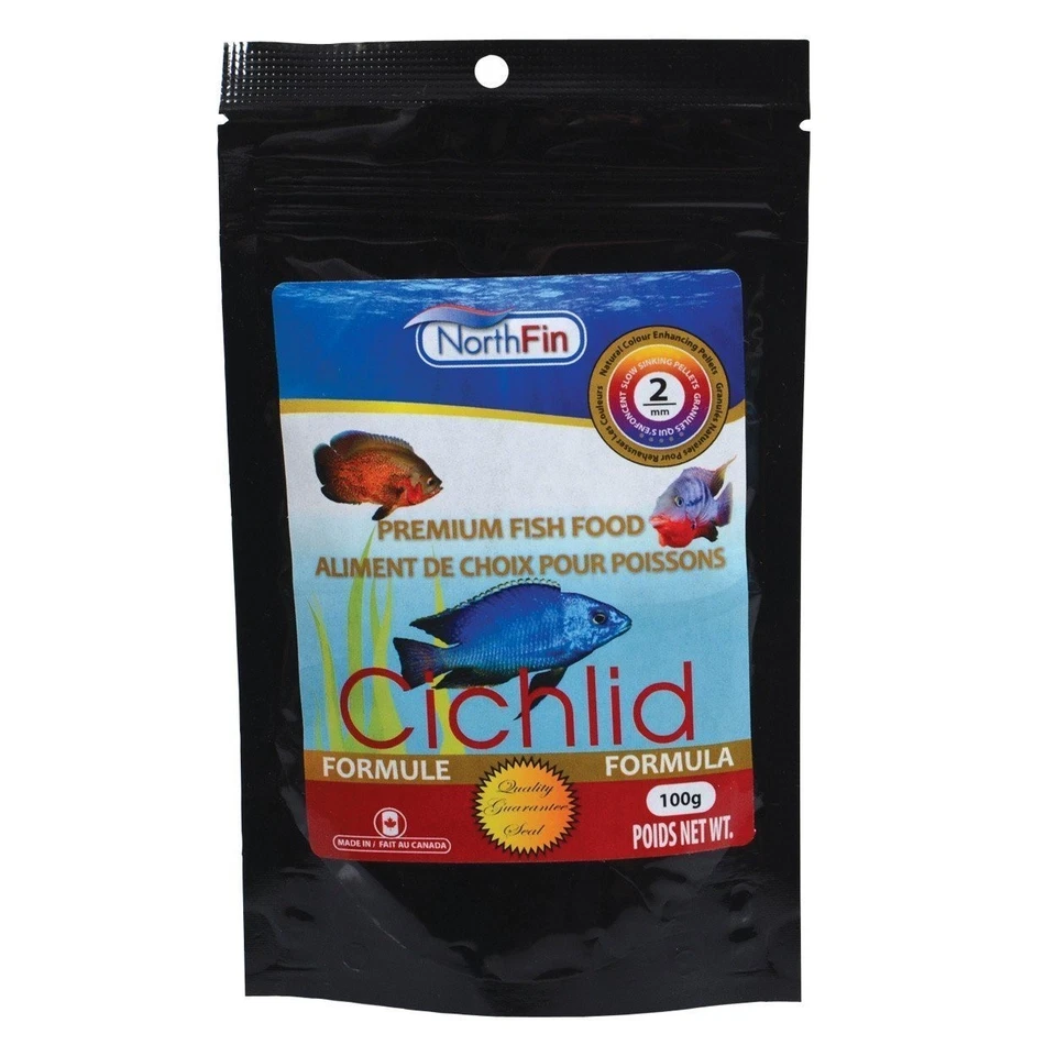 NorthFin Cichlid Formula 2mm Pellets 100g Omnivore Carnivore Premium Fish Food - Image 1 of 1