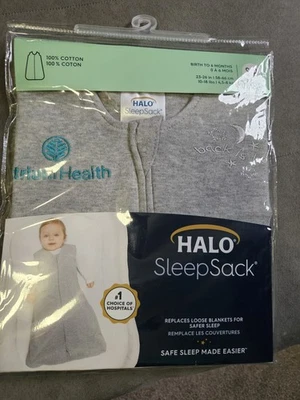 NUEVO Atrium Health Halo Saco de Dormir Envoltura Recién Nacido Nacido Hasta 6 Meses 0-6 Usable Foto 1 de 2