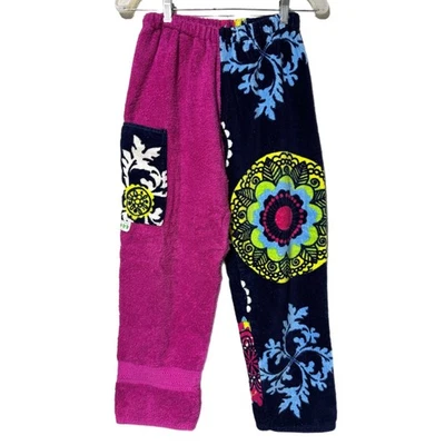 Kiki’s Nation Niños Grandes Patchwork Terry Toalla Pantalones Hechos en EE. UU. Colorido Boho Foto 1 de 4