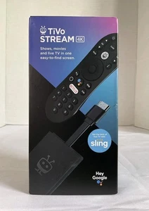 Transmisor multimedia TiVo Stream 4K con control remoto por voz Google Netflix Sling YouTube NUEVO - Imagen 1 de 6