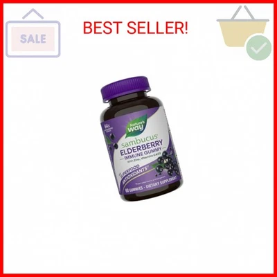 Gominolas inmunes Nature’s Way Sambucus Saúco, apoyo inmunológico diario para niños a Foto 1 de 2