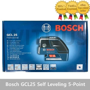 Bosch GCL 25 Self Leveling 5-Point Alignment Cross-Line Laser Level GCL25_ - Picture 1 of 6
