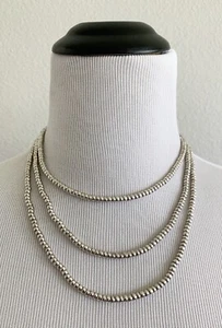 JOHN HARDY Rare Retired Sterling Silver Bedeg Bead Multi 3 Strand Necklace - Picture 1 of 7
