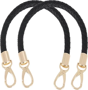 2 Stück Taschengriffe aus Geflochtenem Kunstleder, Tasche mit Ledergriff, Handta - Bild 1 von 6